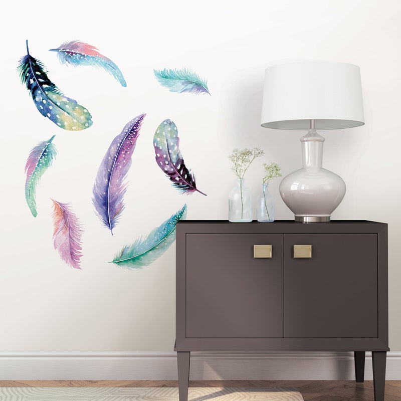 WallPops DWPK2462 Celestial Feathers Wall Art Kit, Multicolor - Image 2